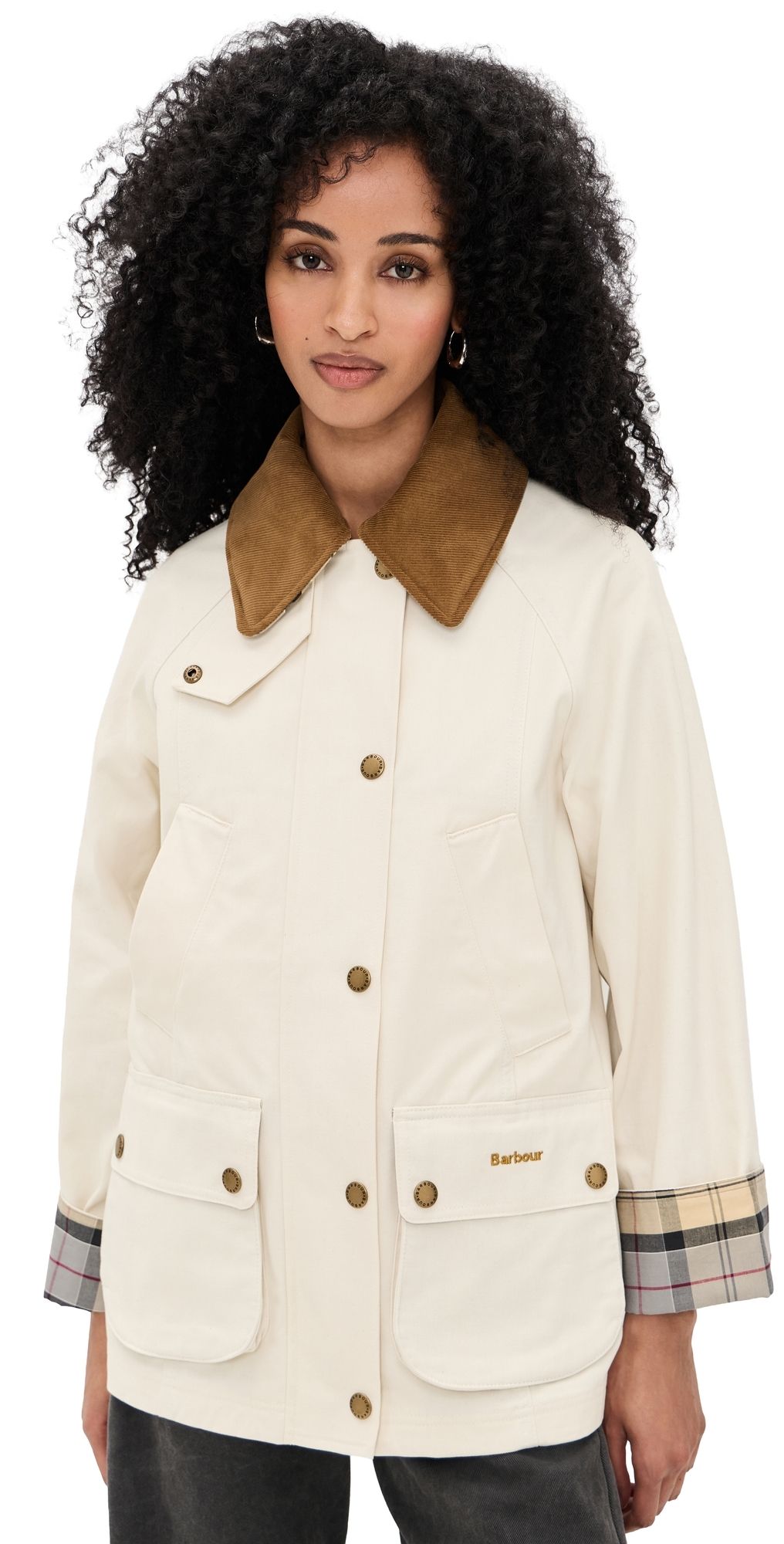 Barbour Modern Beadnell Casual Jacket Light Pearl/Dress 10