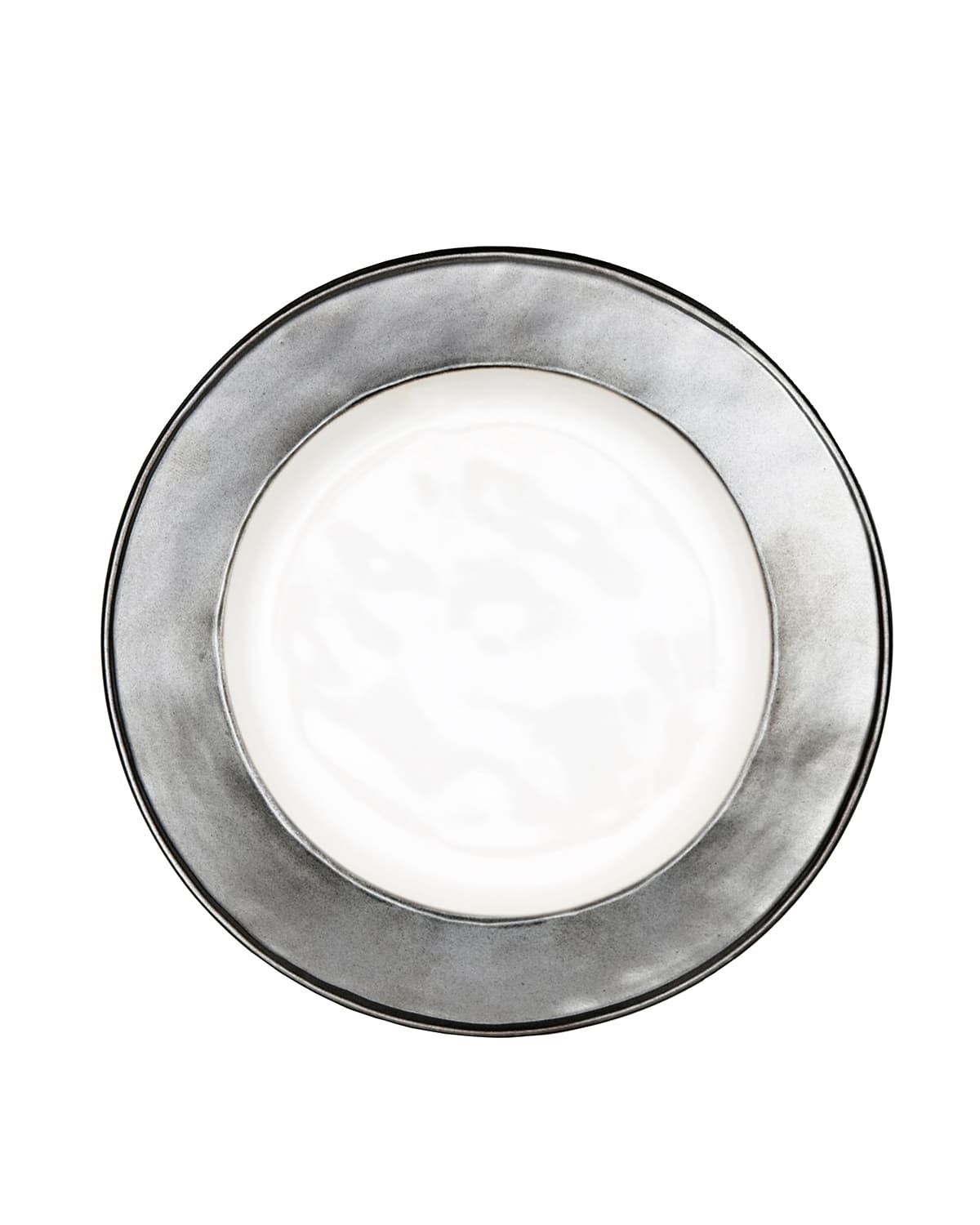 Emerson Side/Cocktail Plate - White/Pewter