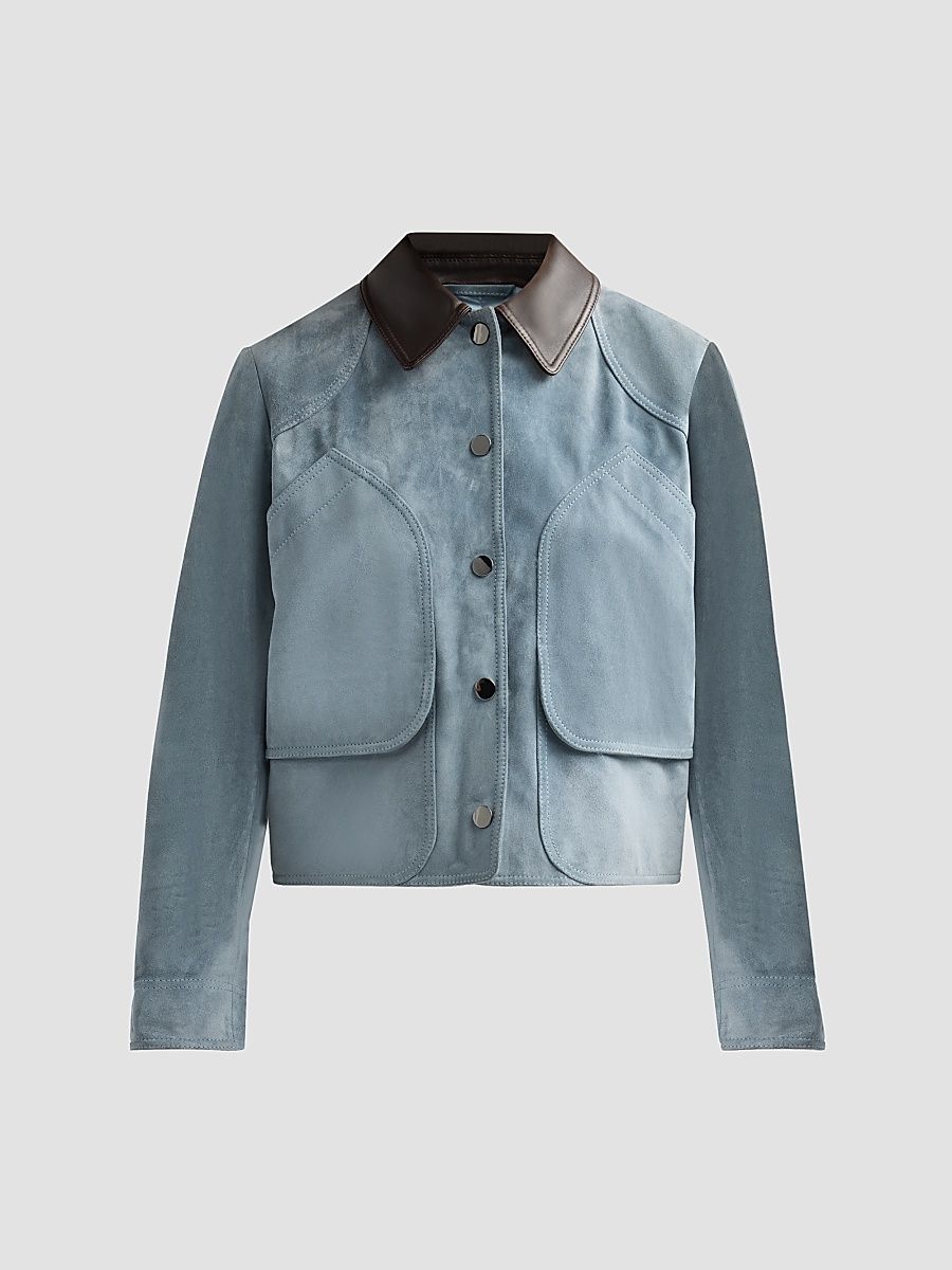 Women's Walters Cropped Barn Jacket - Blue Steel - Size XS