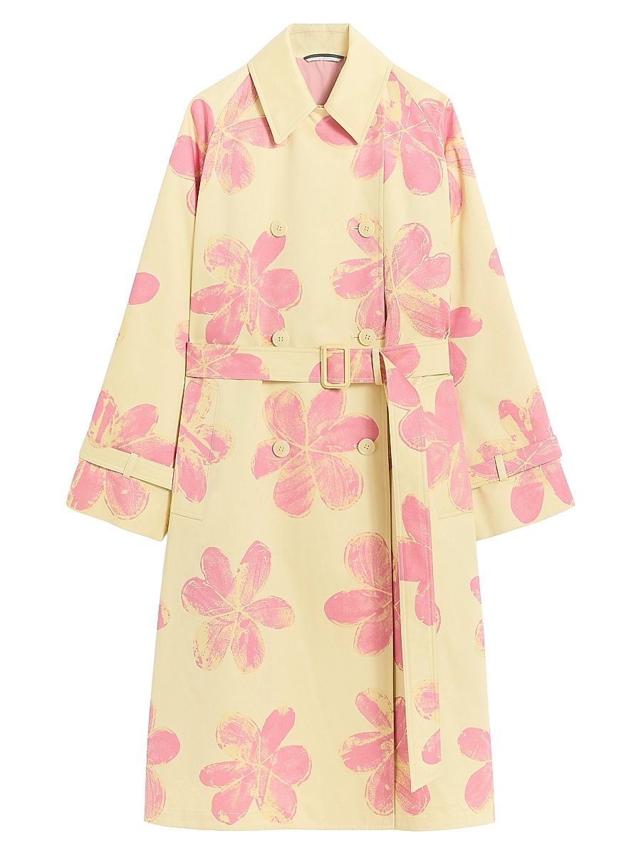 Women's Midi Trench Coat - Yellow - Size Medium