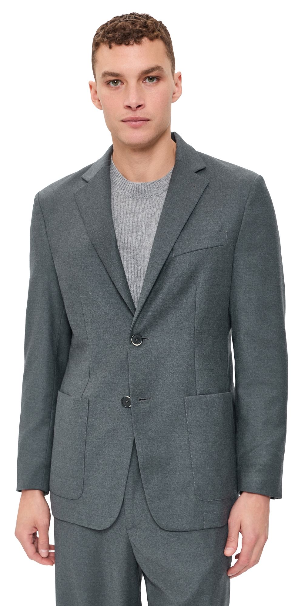 Barena Venezia Borgo Flan Brushed Wool Blazer Grigio 50