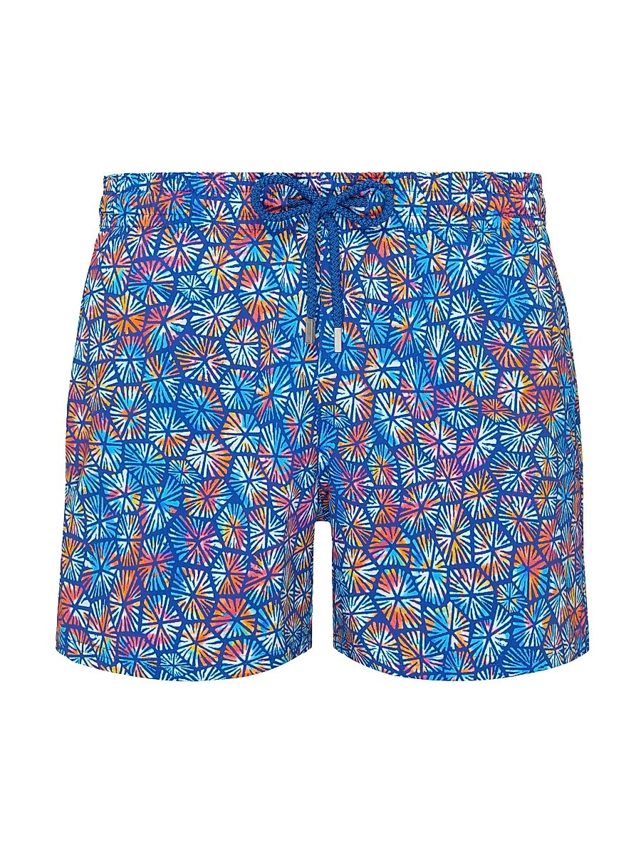 Men's Carapa Abstract Swim Trunks - Blue - Size XXXL