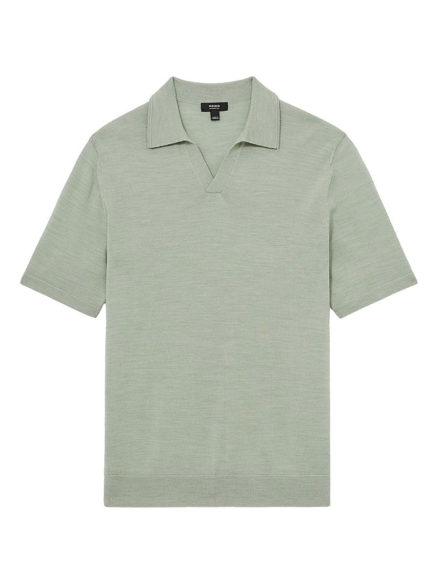 Men's Duchie Merino Wool Shirt - Sage Green Melange - Size XXL