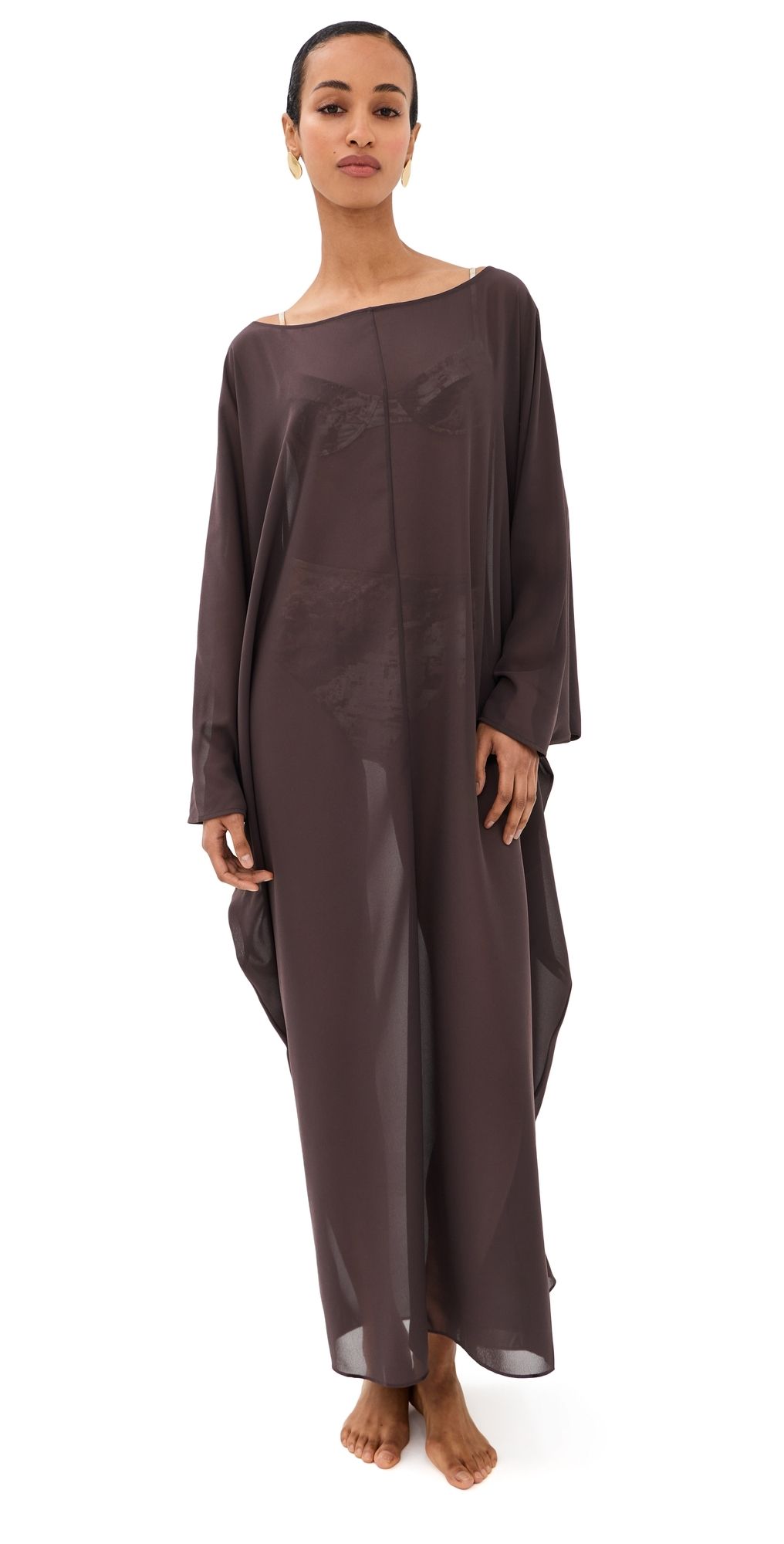 STAUD Nour Dress Espresso M/L