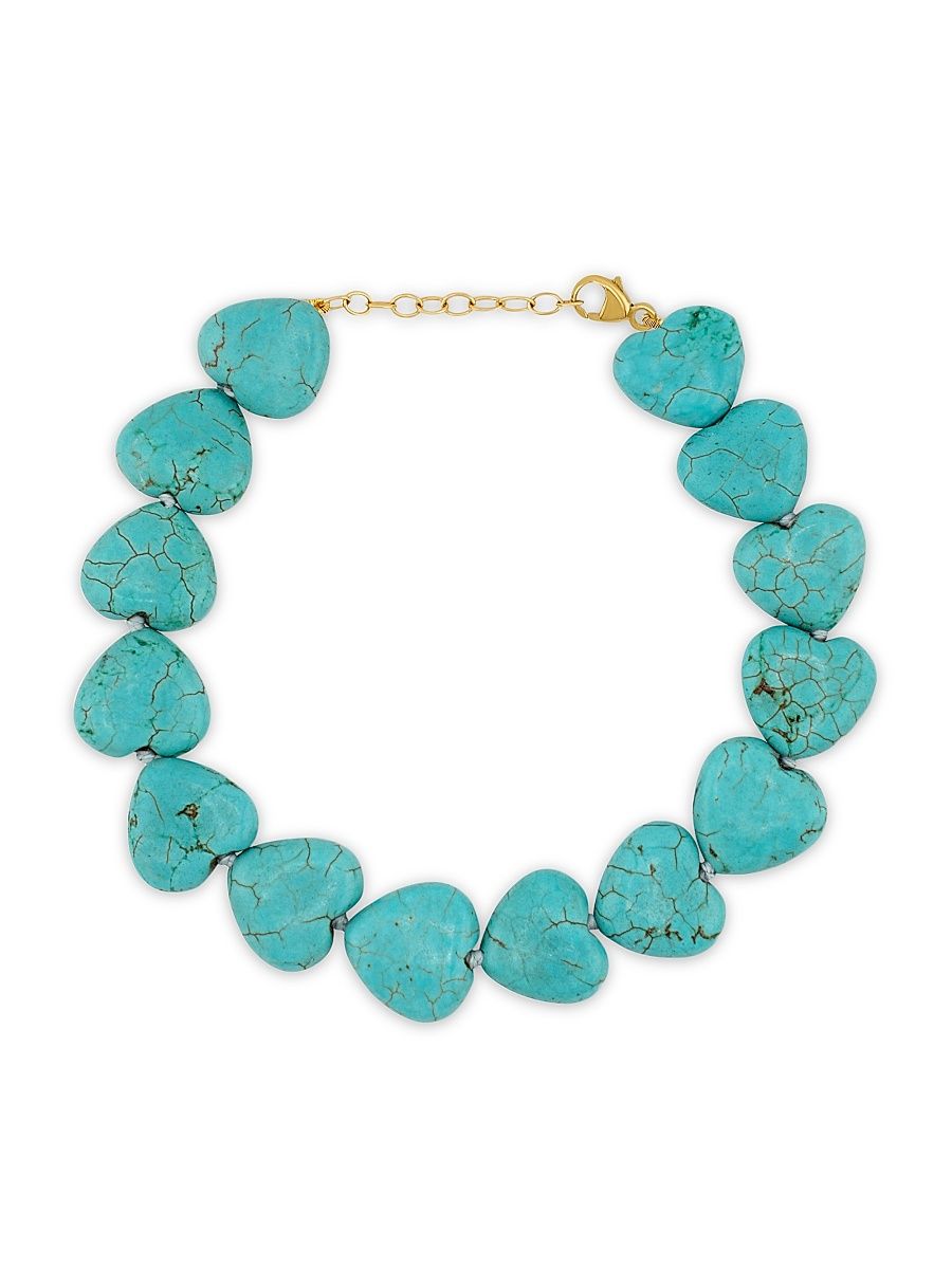 Women's Nevada 14K Yellow Gold & Turquoise Bracelet - Turquoise