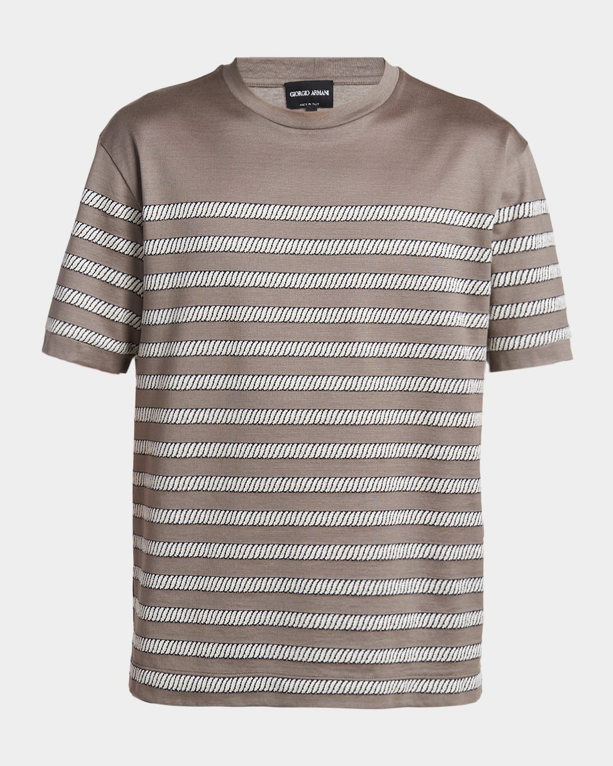 Men & apos;s Jersey Stripe Crewneck T-Shirt