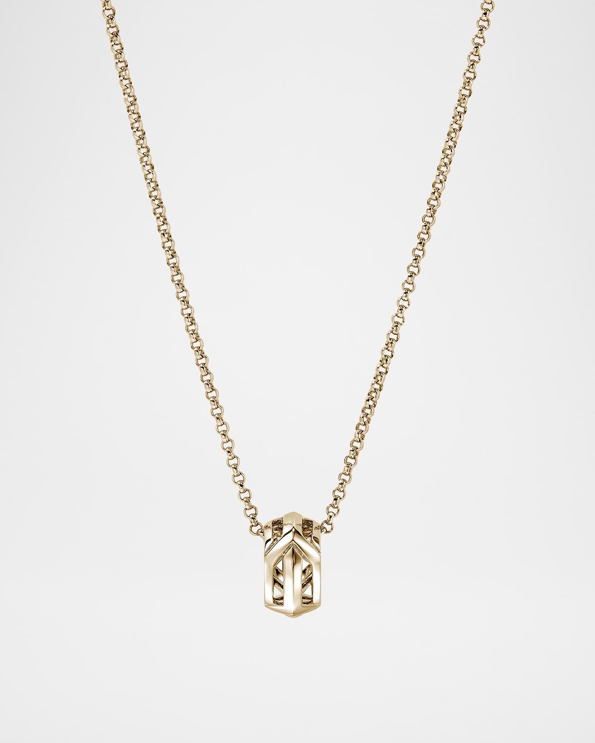 Icon 50 Pendant Necklace in 14K Yellow Gold, 2mm, 18"L