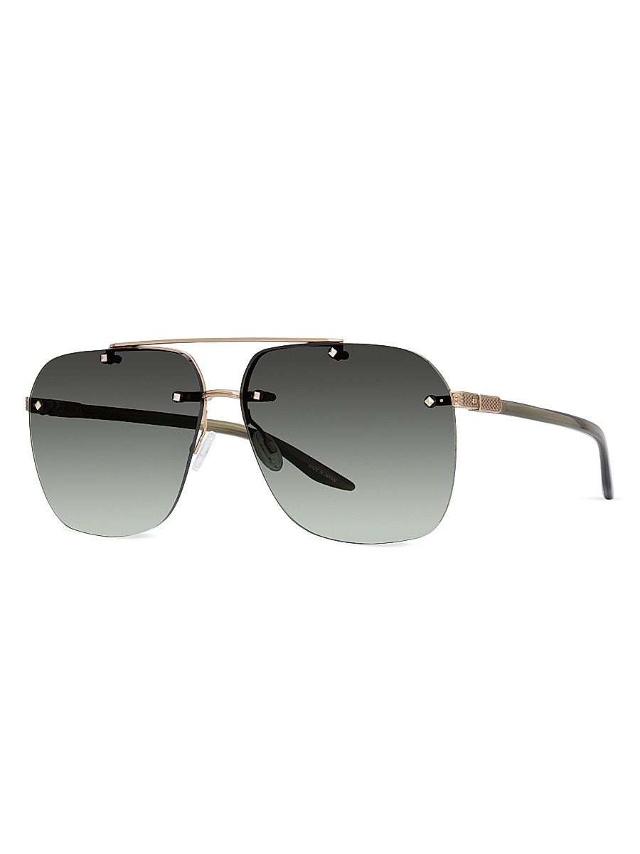 Men's Daniel 64MM Navigator Sunglasses - Gold Laurel Gradient