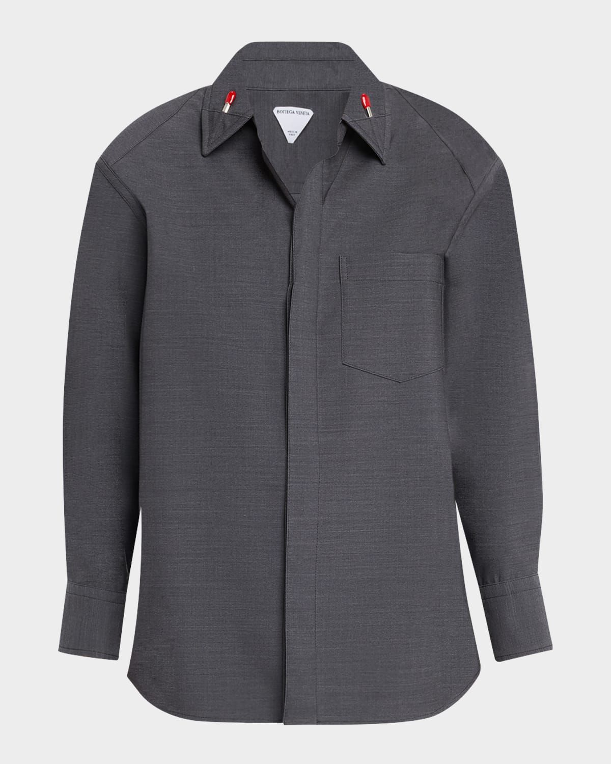 Matches-Collar Travel Light Wool Shirt