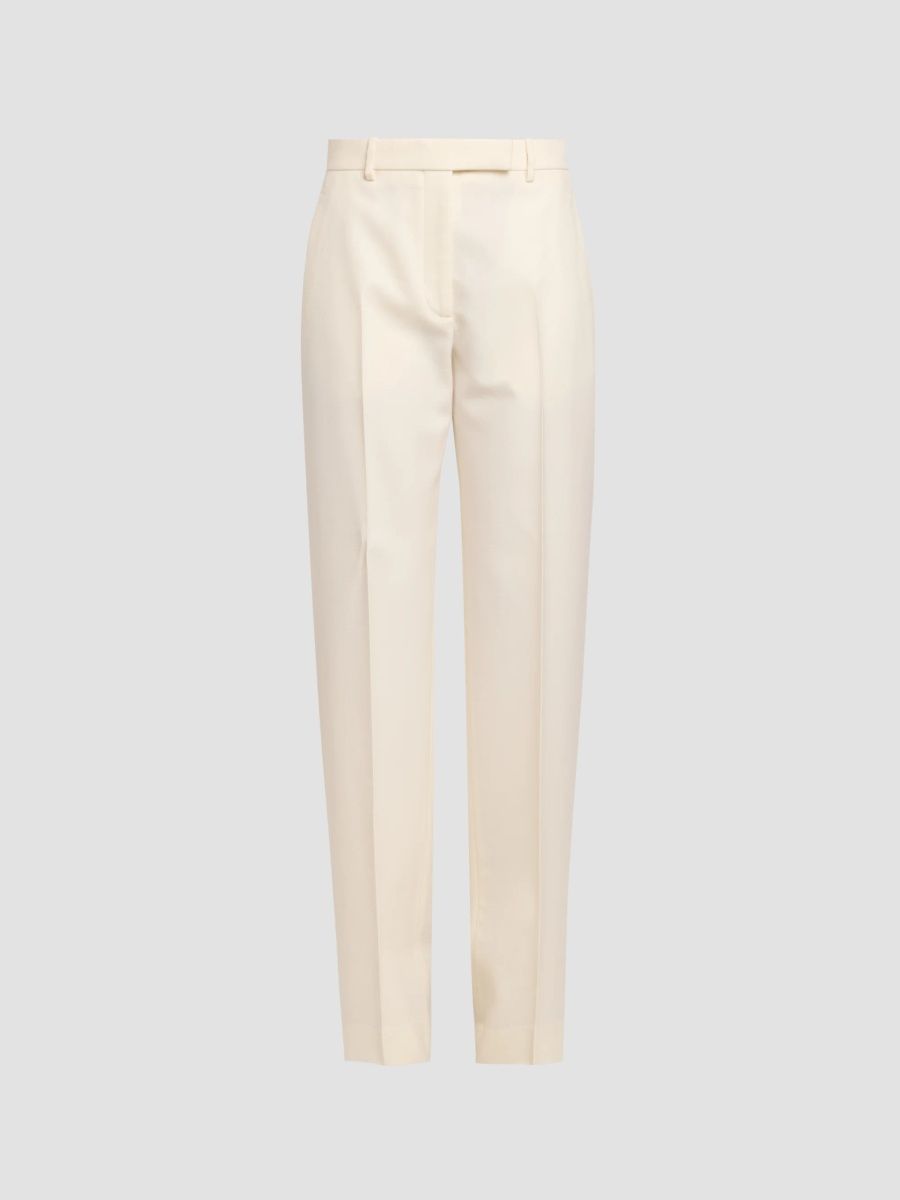 TOM FORD Women's Flannel Wool Tailored Pants - Off White - Size 2