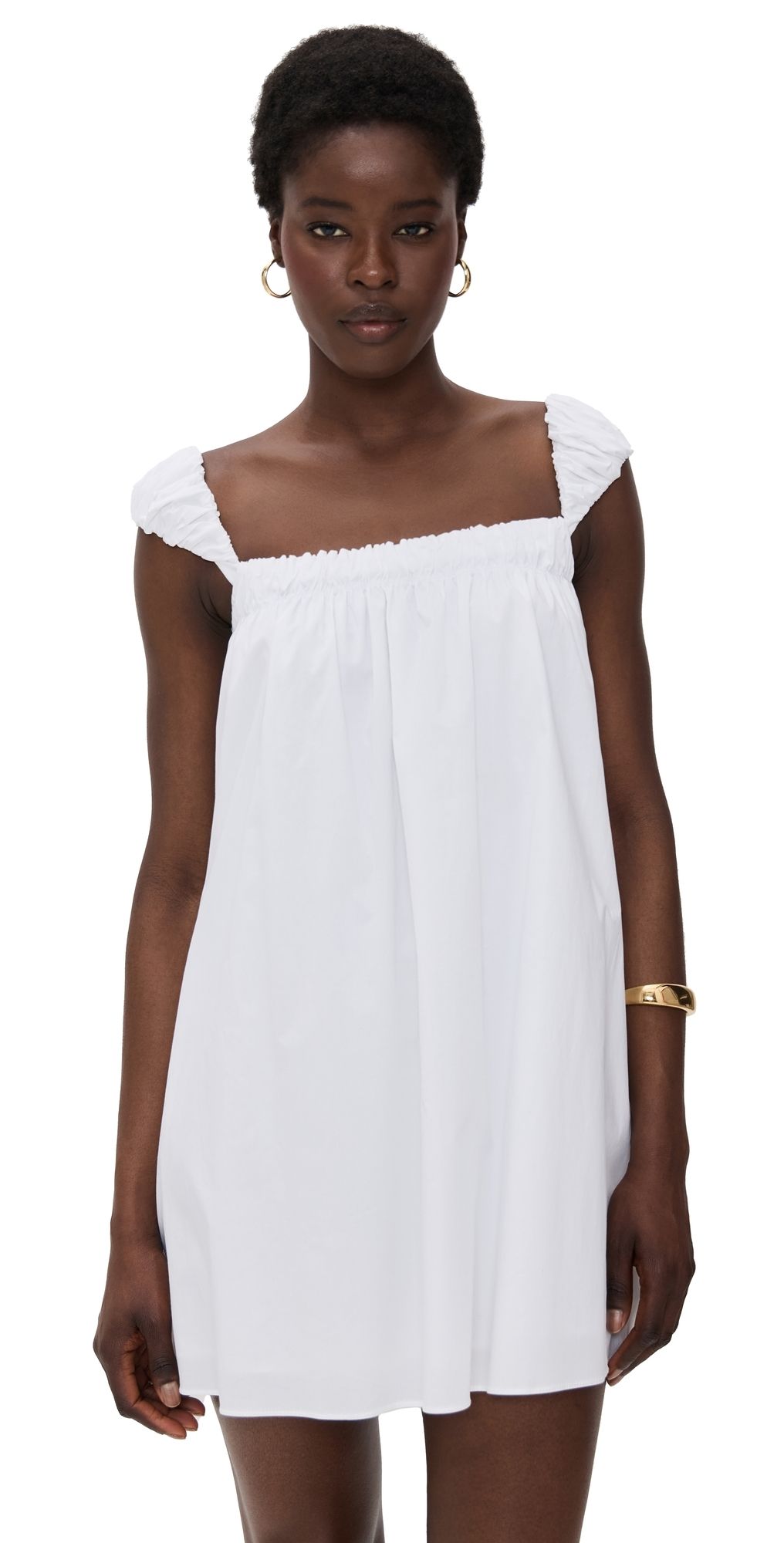 STAUD Beau Dress White XL