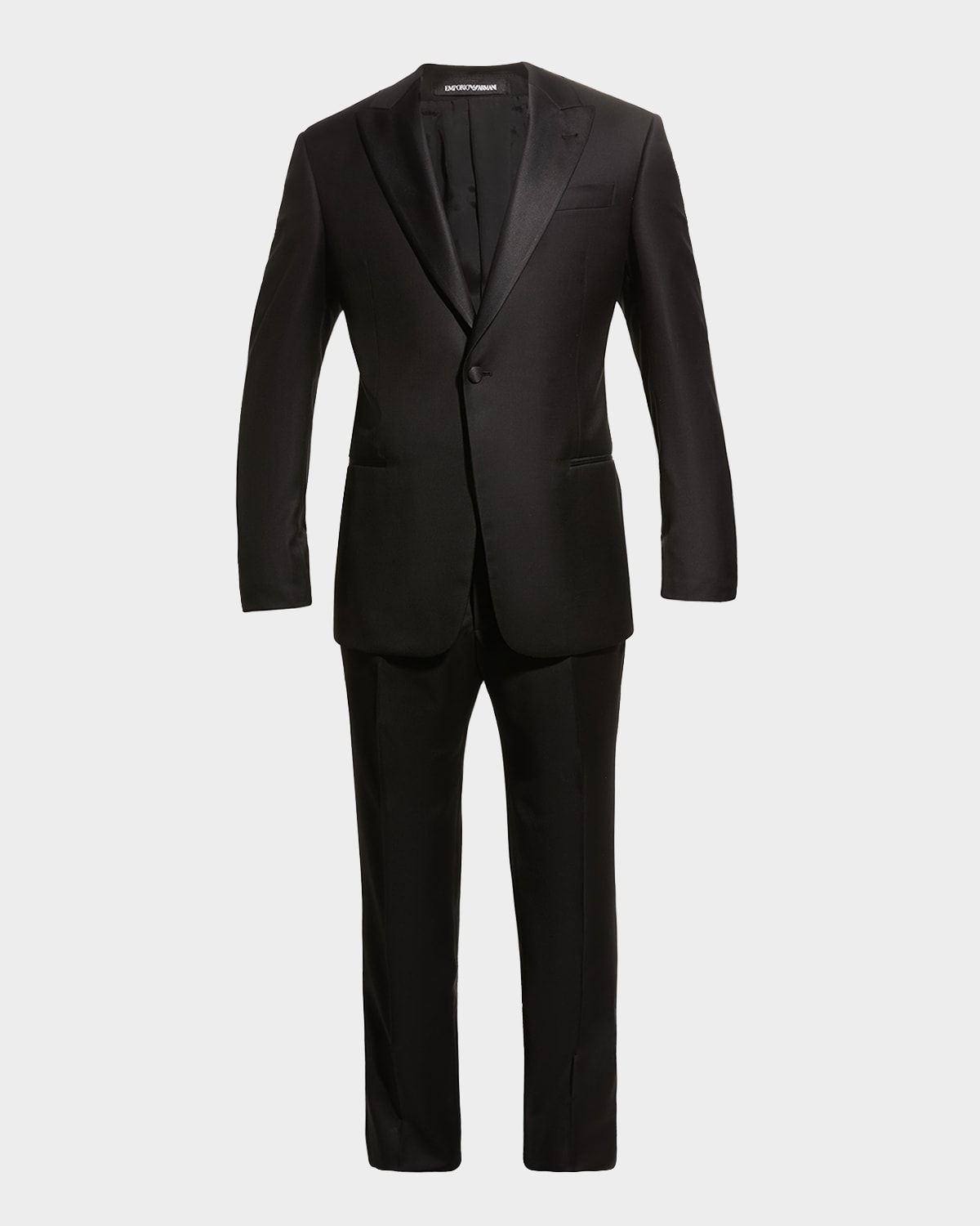 Men & apos;s Solid Peak-Lapel Tuxedo
