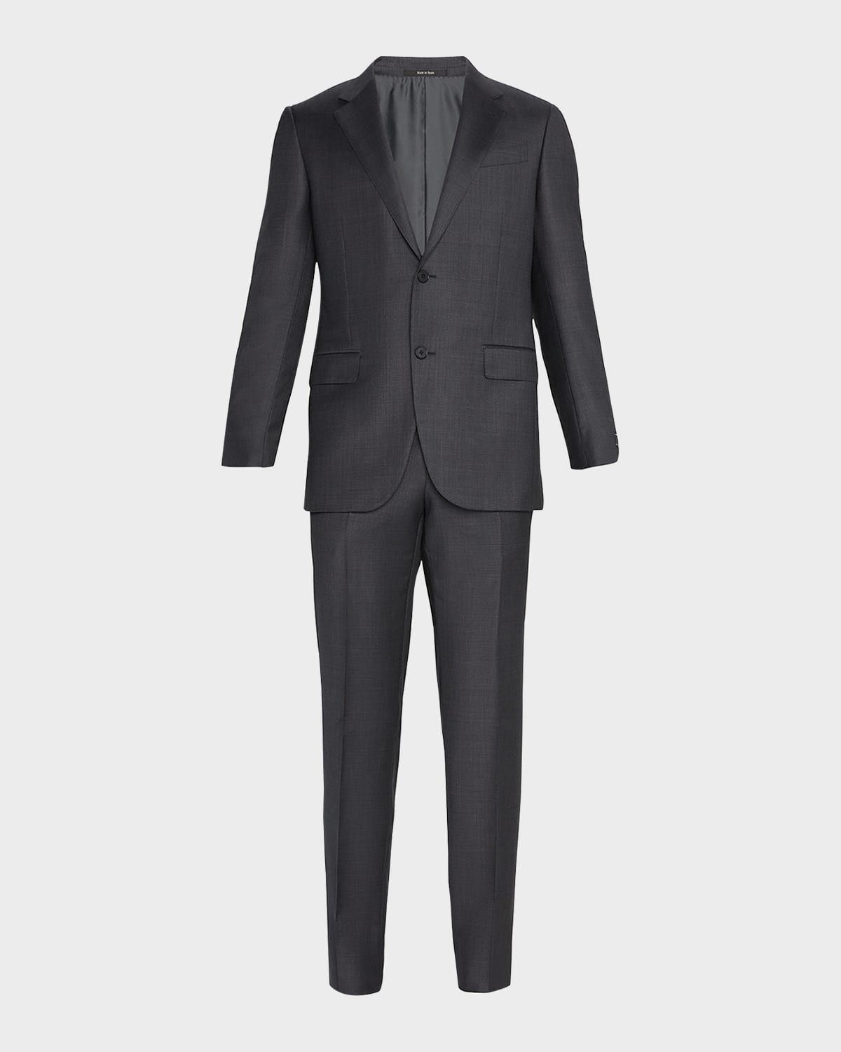 Men & apos;s Wool Tic-Weave Suit