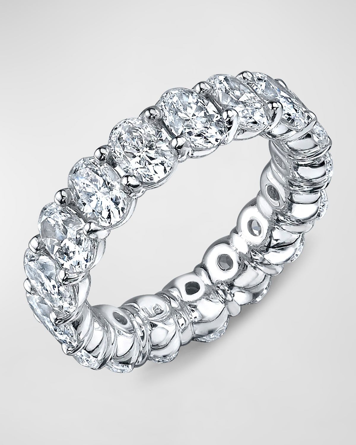 Large Eternity Band with Oval Cut Diamonds, 5.66ct