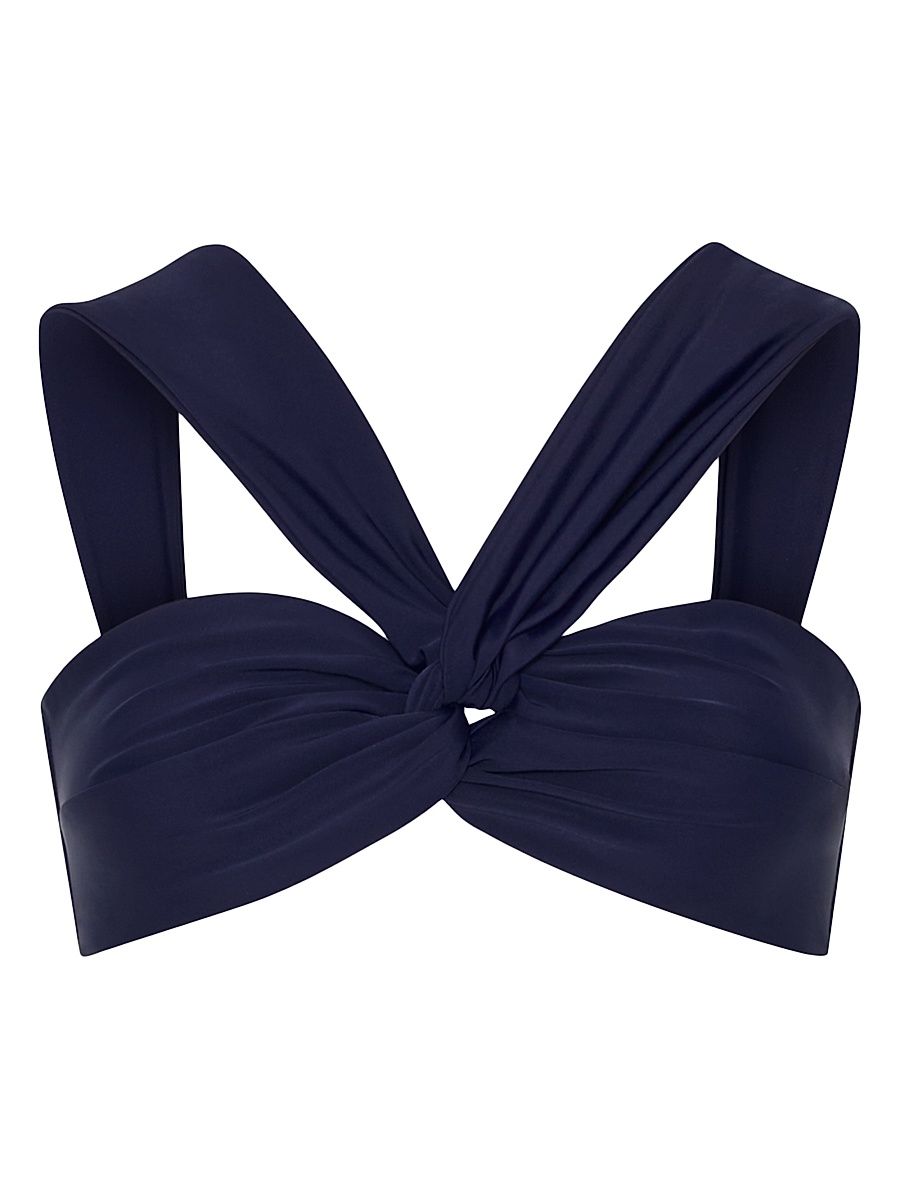 Women's Olivia Bandeau Bikini Top - Navy - Size Medium