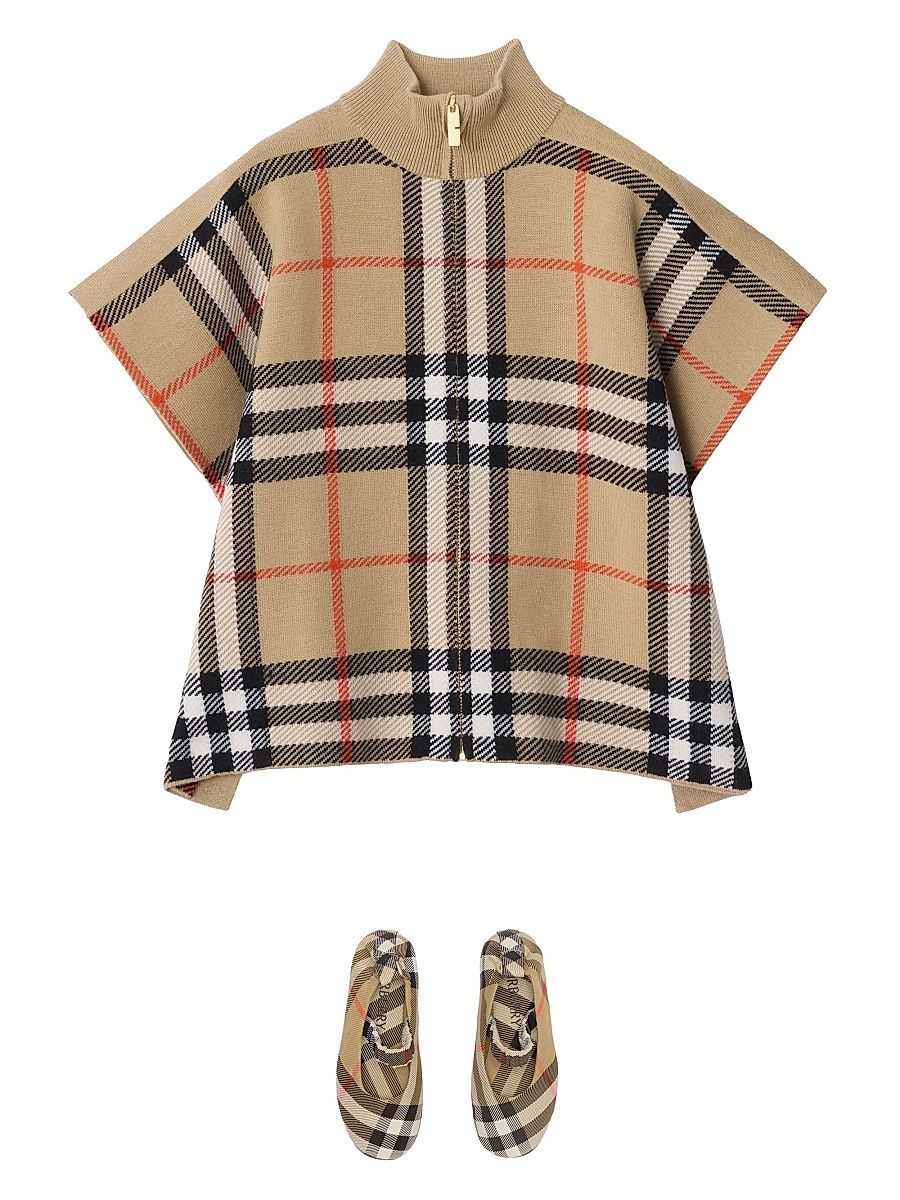 Girl's Reversible Cape & Flats Set - Sand - Size 8