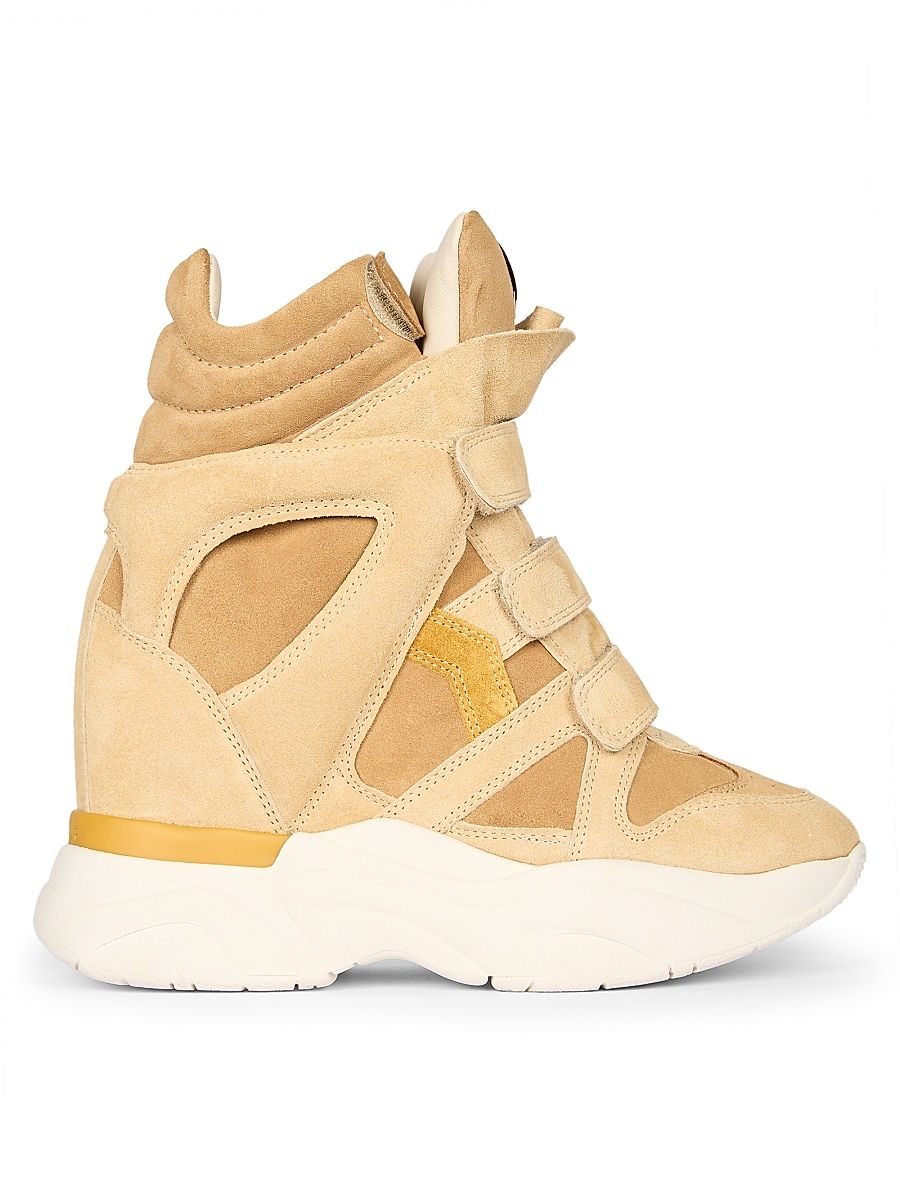 Women's Balskee Suede High-Top Wedge Sneakers - Multi Beige - Size 5