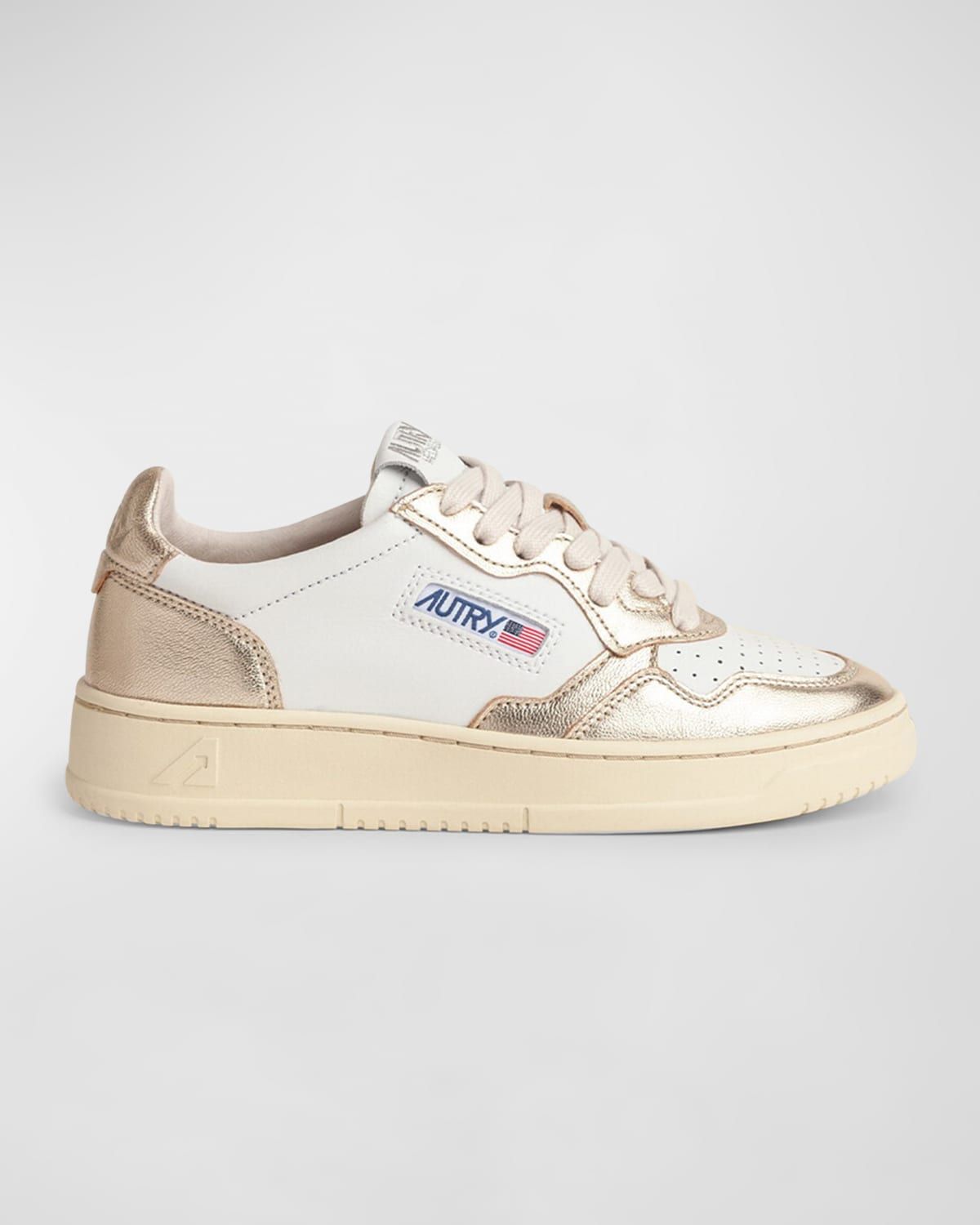 Medalist Low-Top Bicolor Leather Sneakers