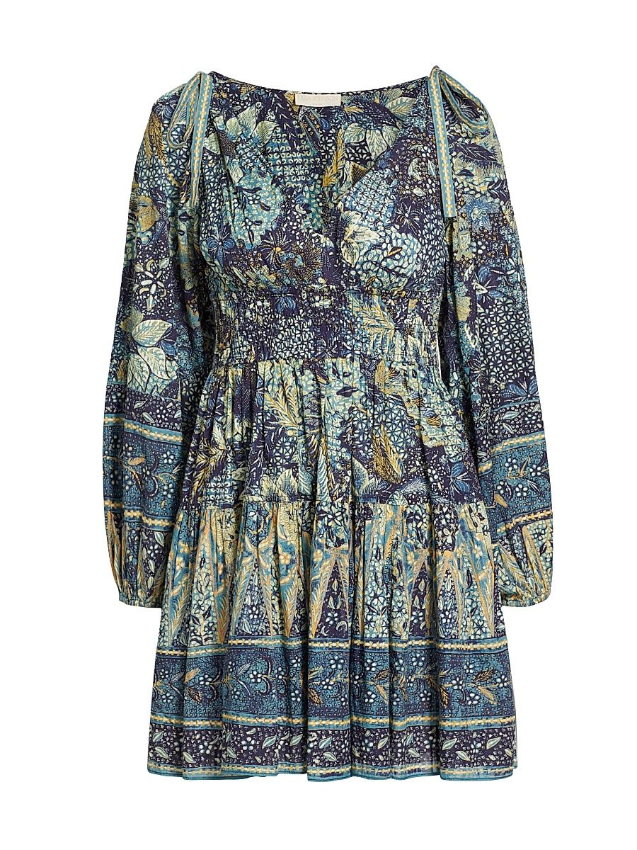 Women's Anika Floral Patchwork Minidress - Portofino - Size 0