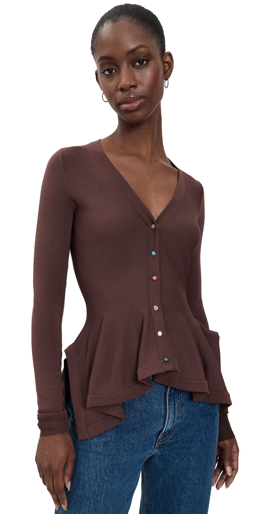 STAUD Jamie Blouse Earth M