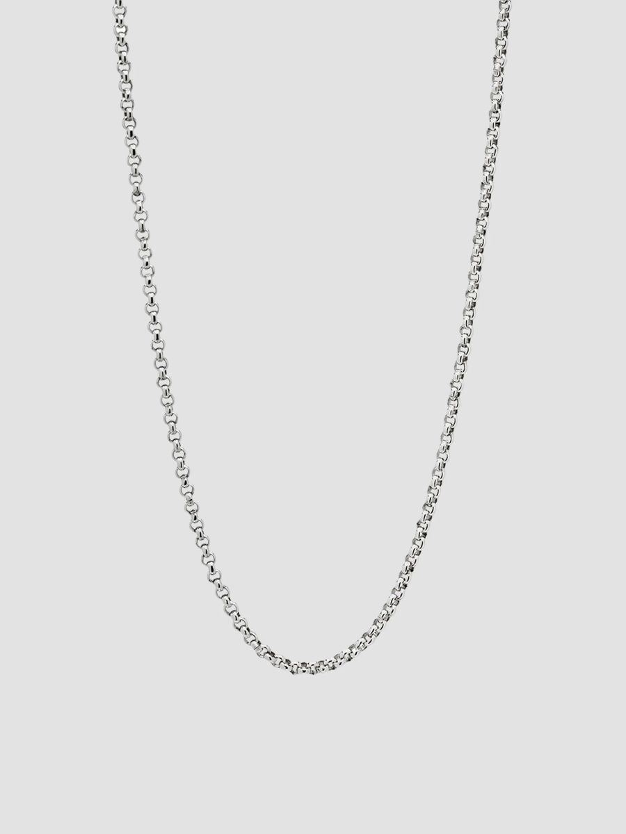 Women's Sterling Silver Rolo Chain Necklace - Silver
