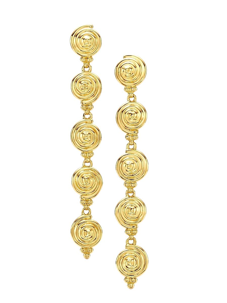 Women's Florence86 18K Yellow Gold Spiral Multi-Drop Earrings - Yellow Gold