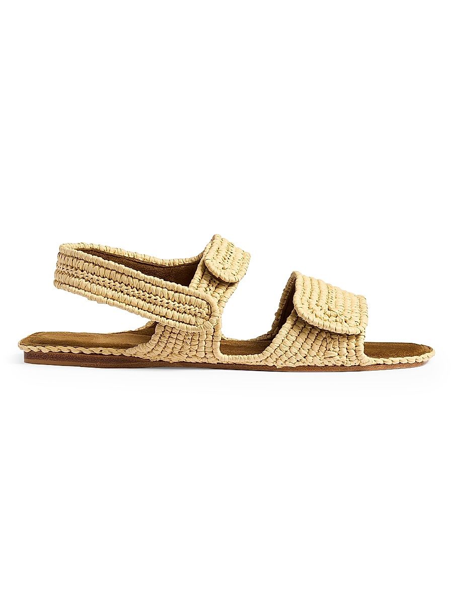Women's Boden Raffia Sandals - Natural - Size 12