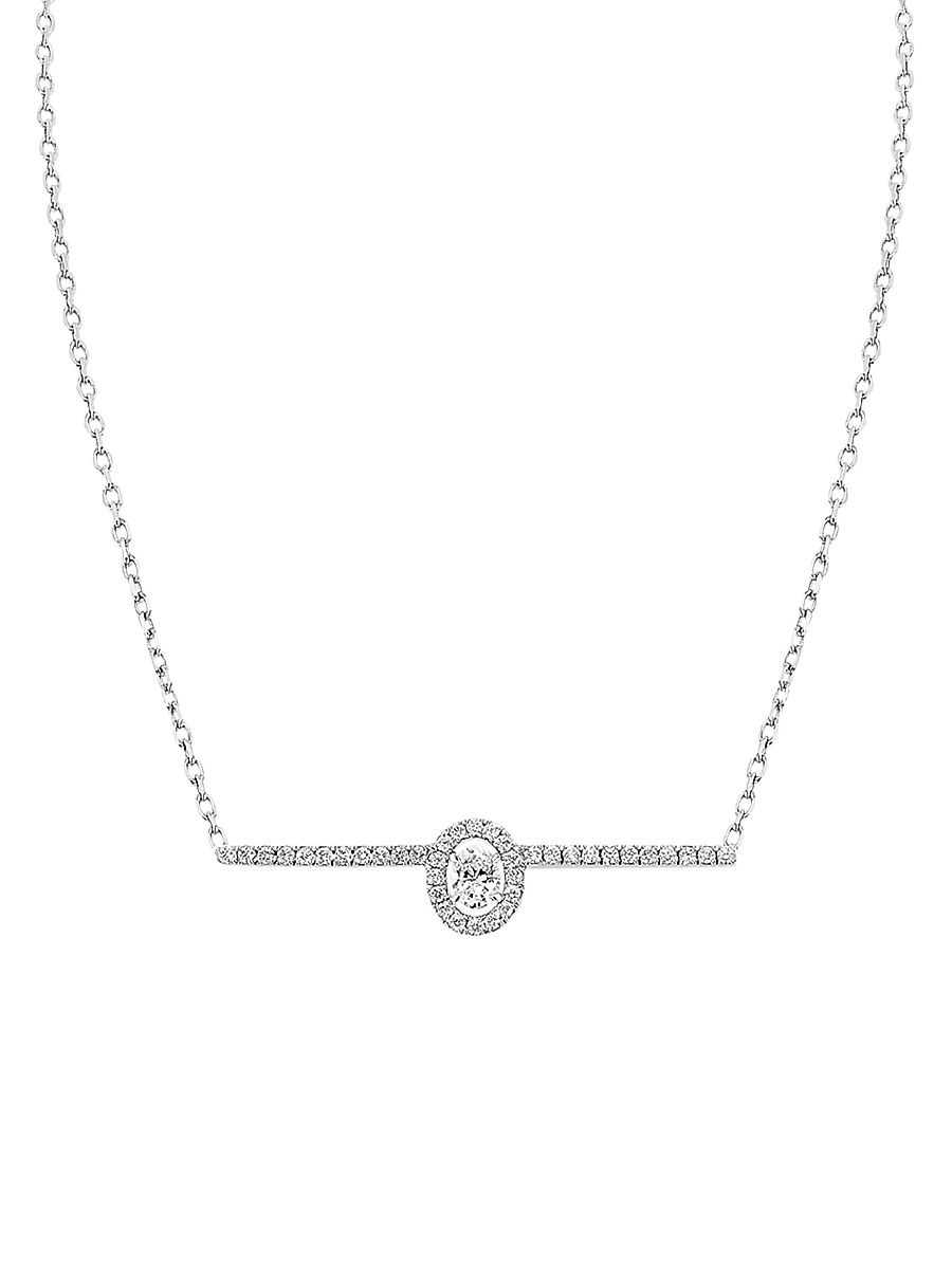 Women's Glam'Azone Diamond Pavé & 18K White Gold Necklace - White Gold