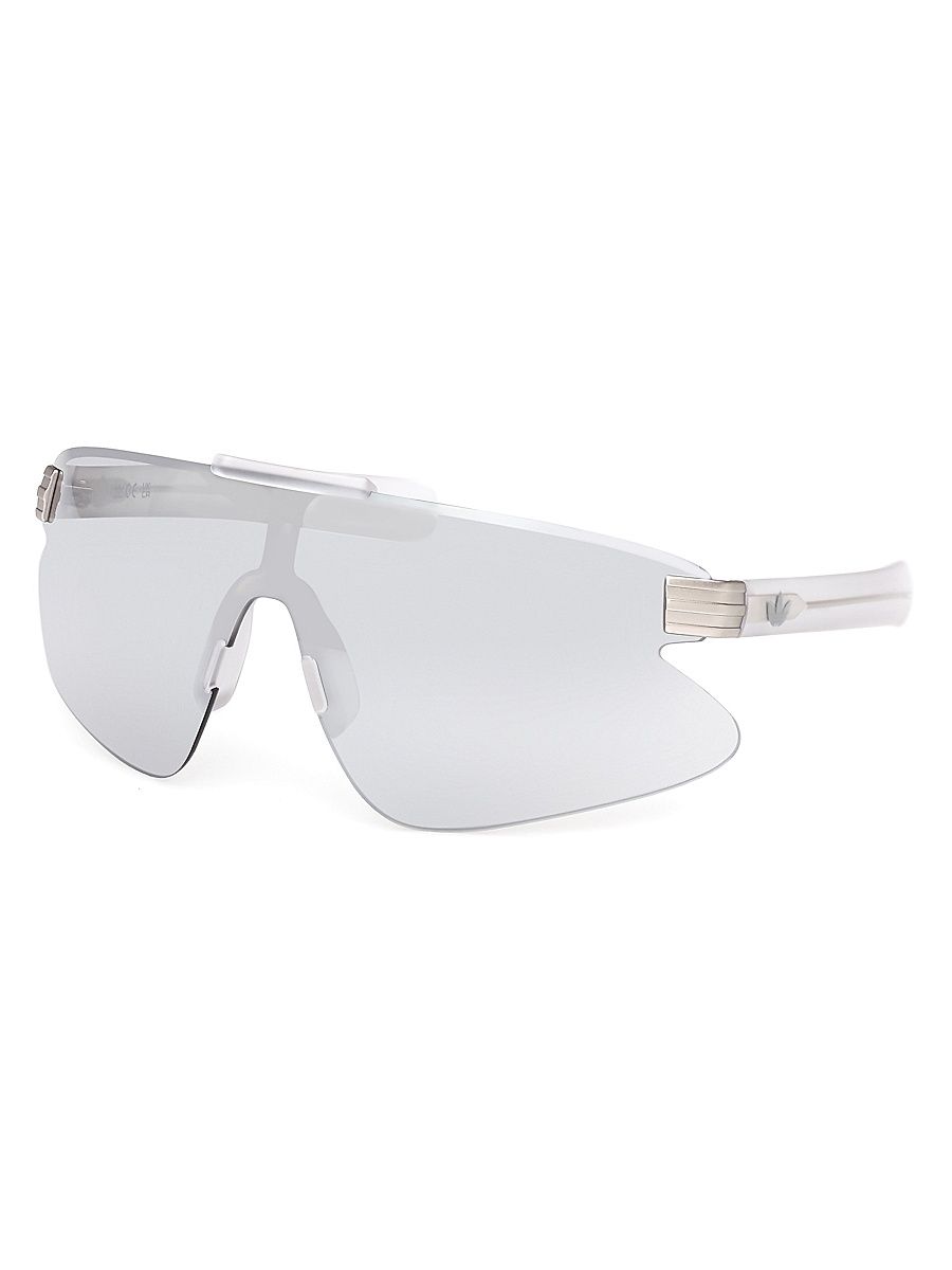 adidas Y-3 Men's Mirrored Shield Sunglasses - Silver Transparent