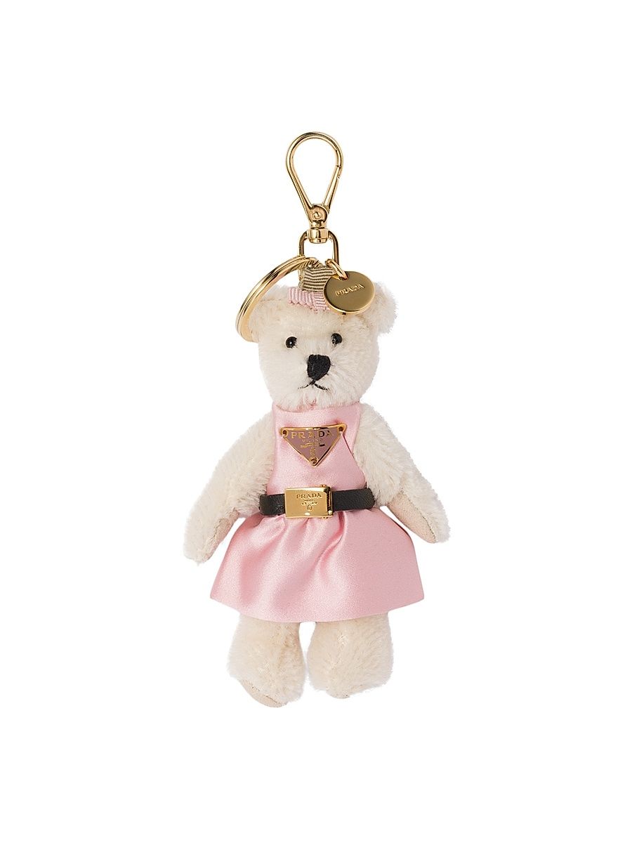Women's Teddy Keychain Charm - White