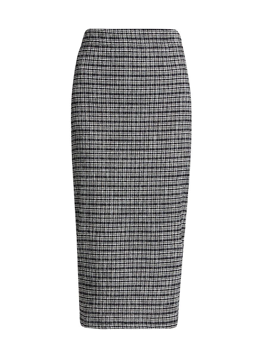 Women's Checked Pencil Midi-Skirt - Eclipse Combo - Size Large