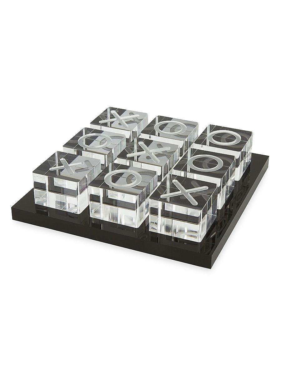 Acrylic Tic-Tac-Toe Game Set - Black