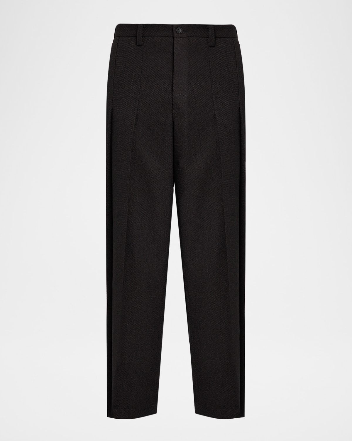 Men & apos;s Pleated Wool Tweed Trousers