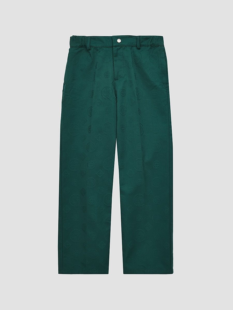 Little Boy's & Boy's Monogram Chino Pants - Green Monogram - Size 13