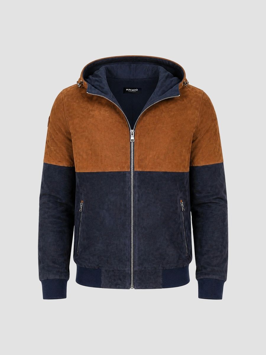 Maceoo Men's Suede Jacket - Multicolored - Size XXL