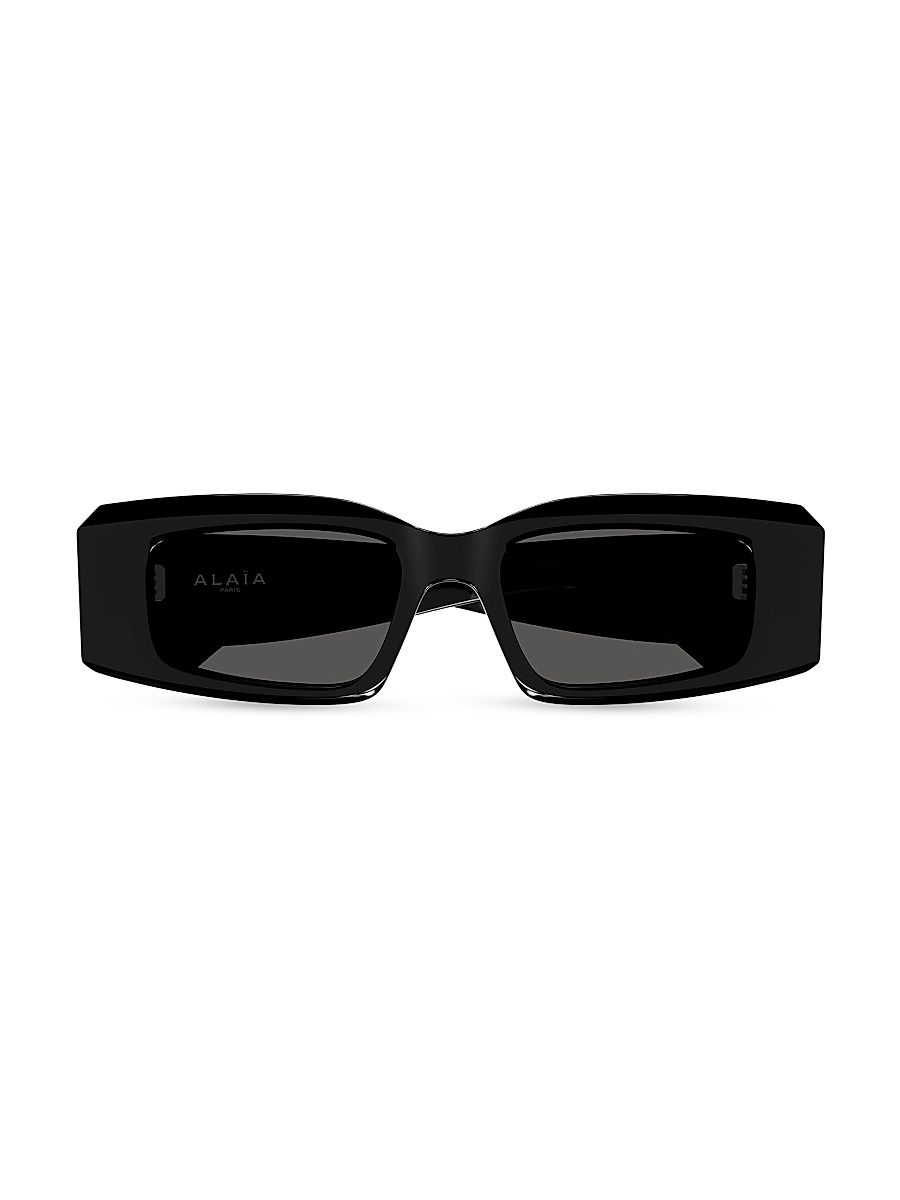 Women's Lettering Logo 53MM Geometric Sunglasses - Black Grey