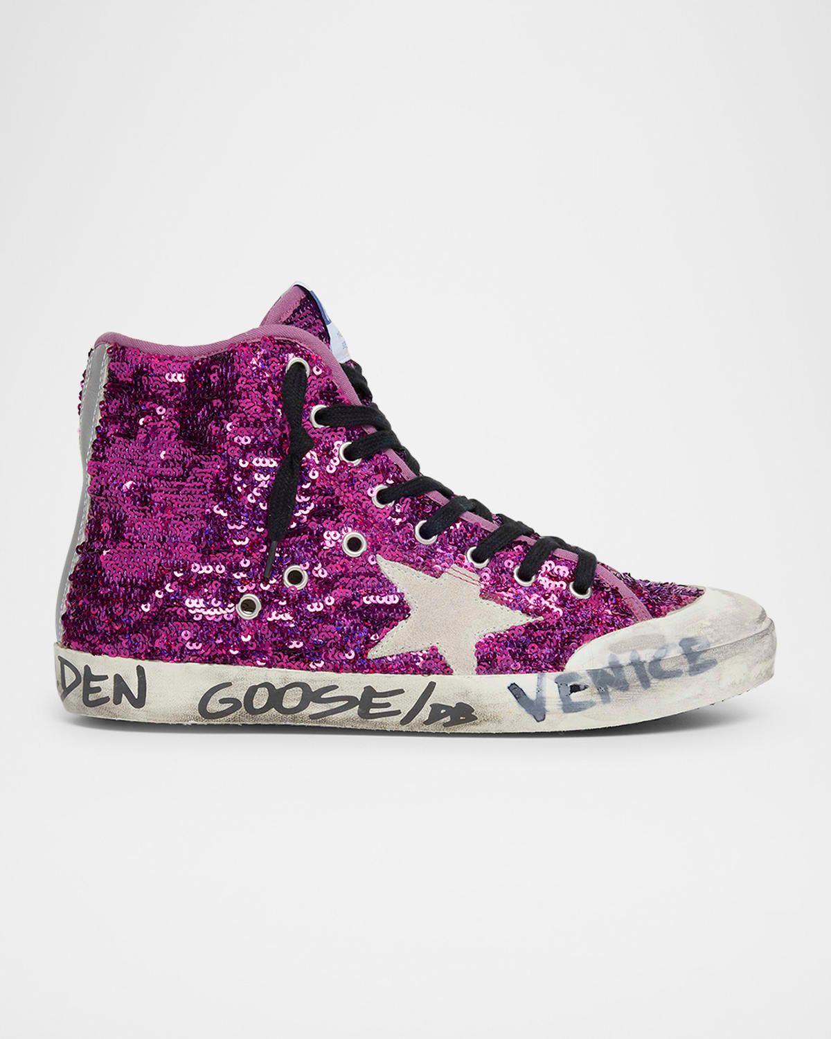 Francy Sequin High-Top Sneakers