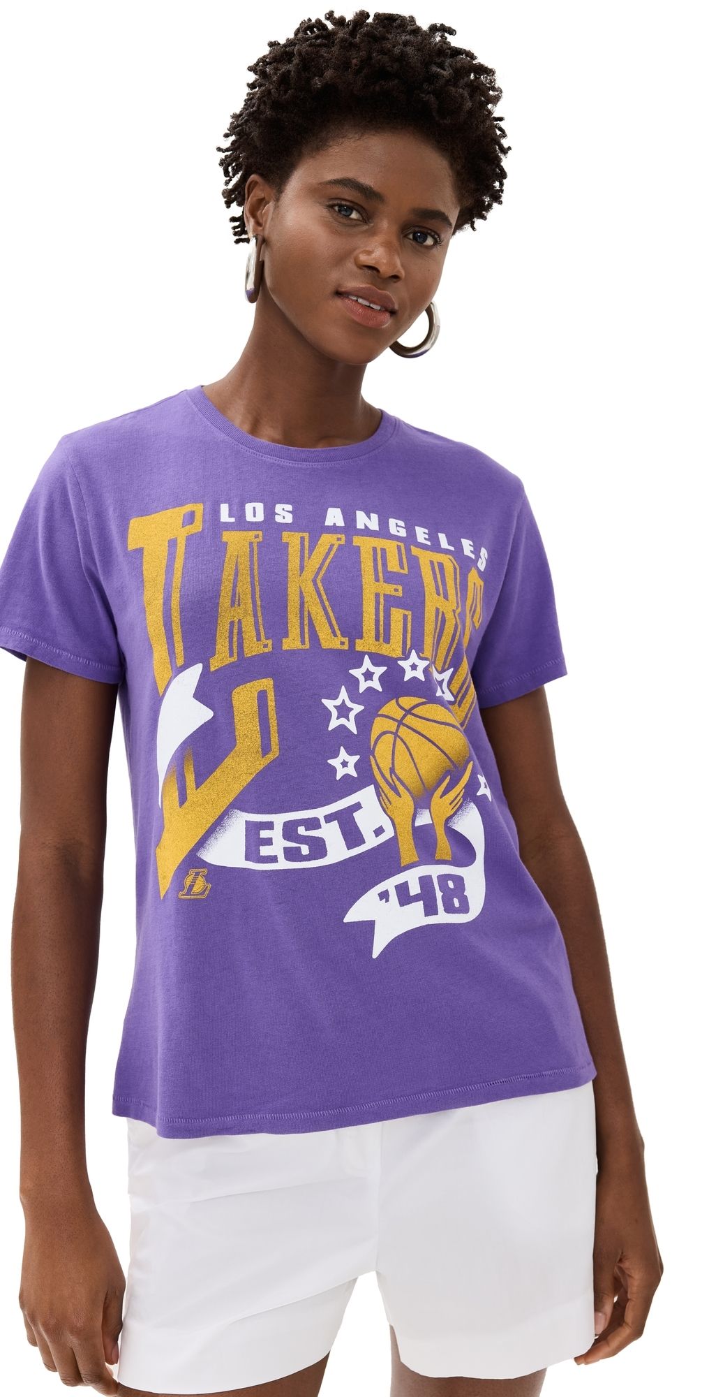 Junk Food Lakers Banner Vintage Tee Purple L