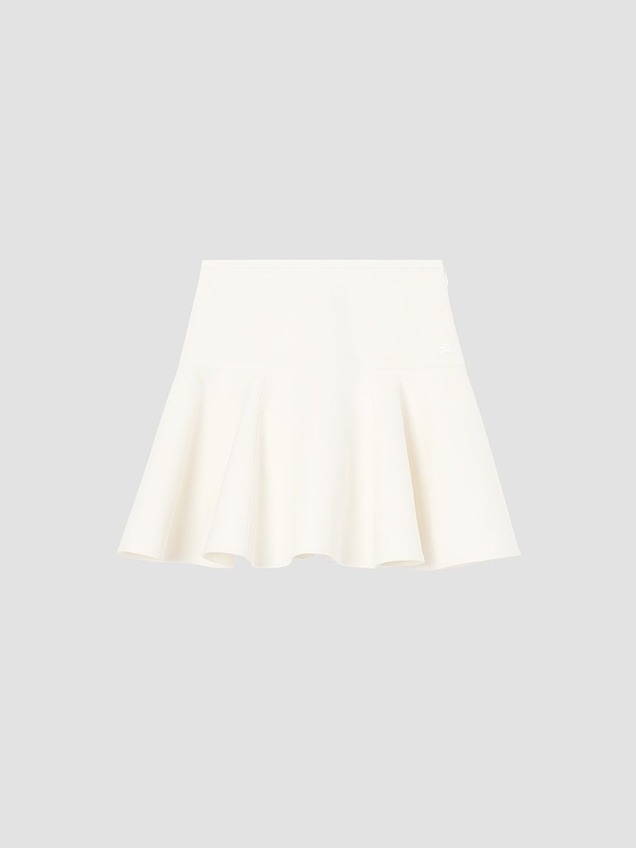 Women's Fit-And-Flare Cotton Mini Skirt - Tundra White - Size 16