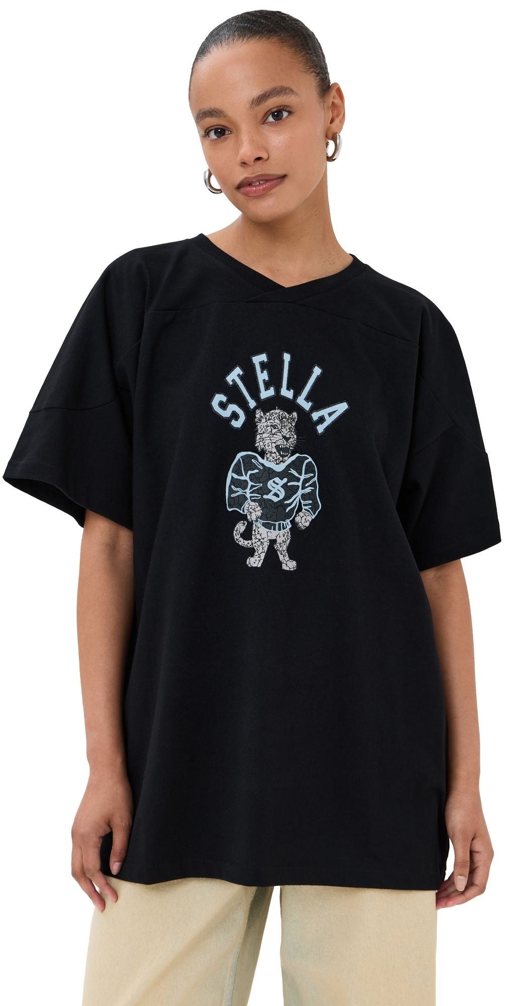 Stella McCartney Leopard Mascot T Shirt Black L