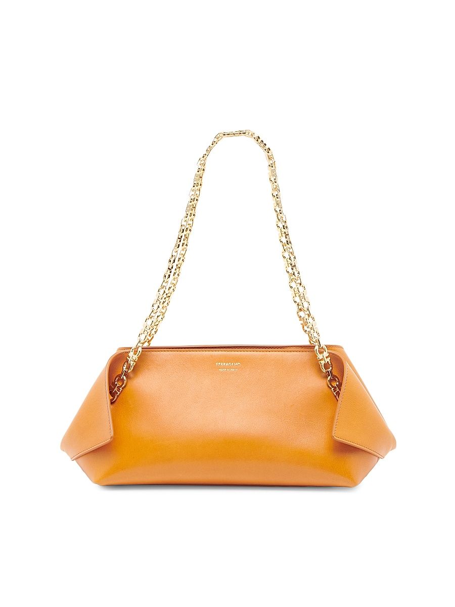 Women's Extra-Small Scarf Leather Shoulder Bag - Honeycomb