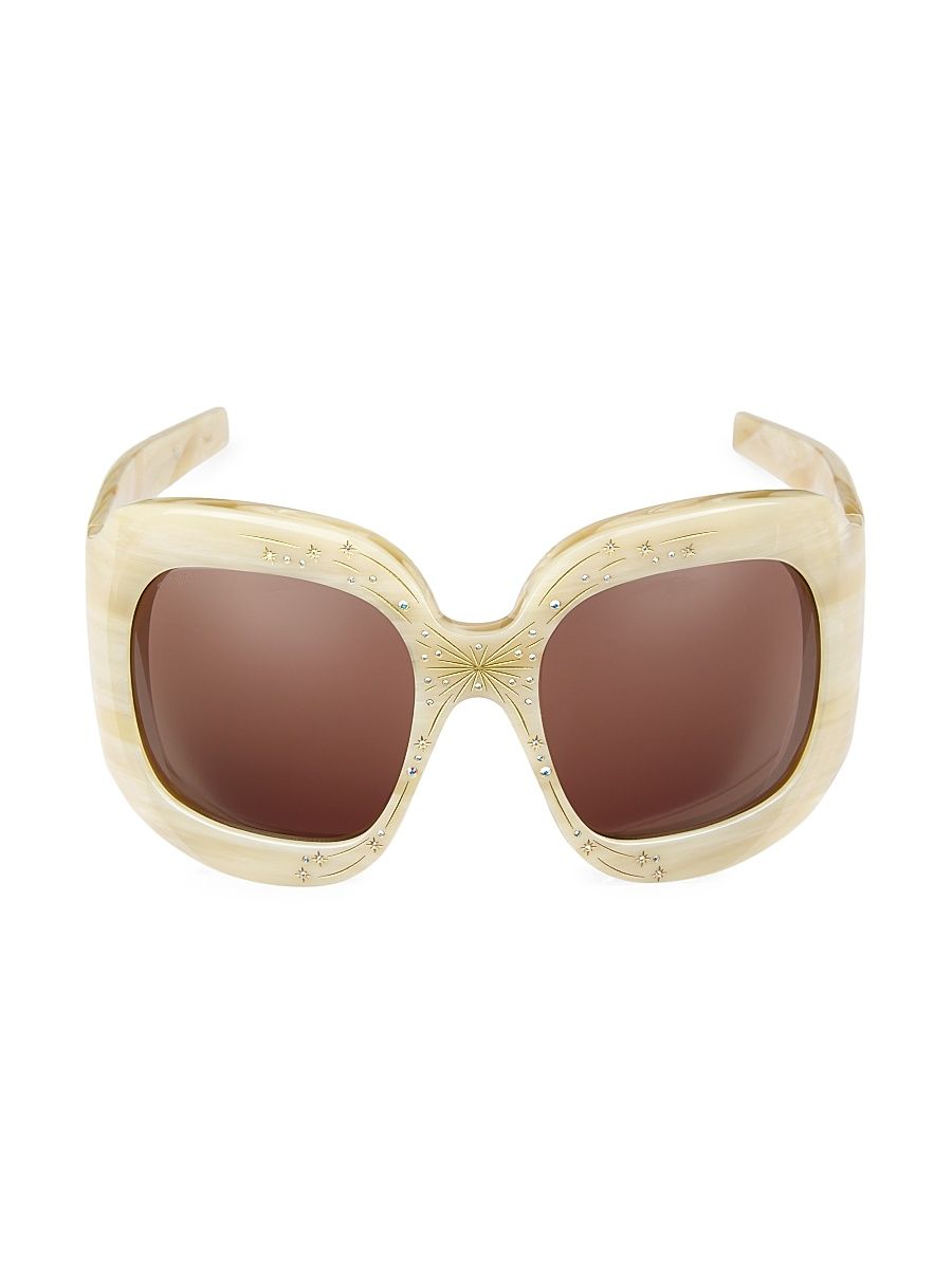 Women's 48MM Square Sunglasses - Beige