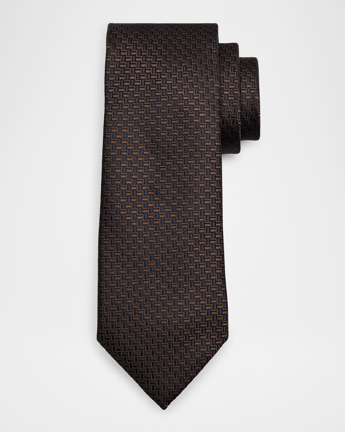 Men & apos;s Bicolor Basketweave Silk Tie