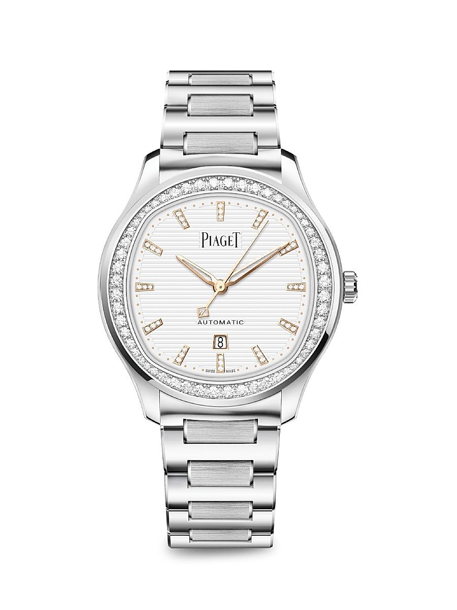 Polo White Diamond & Stainless Steel Bracelet Watch - White