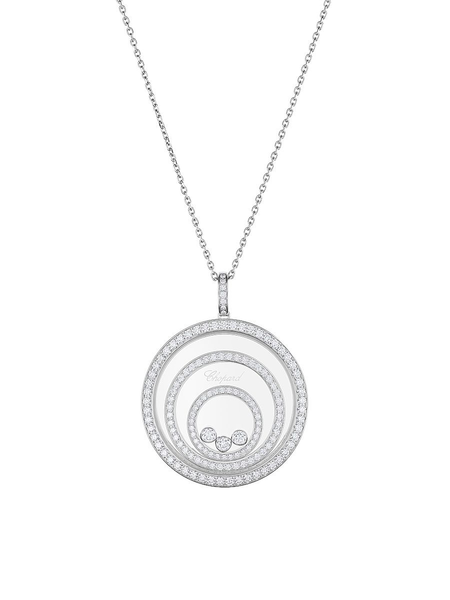 Women's Happy Spirit 18K White Gold & Diamond Pendant Necklace - White Gold