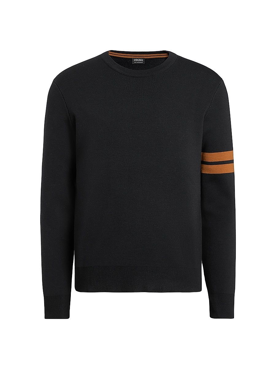 Men's High Performance Wool Sweater - Black - Size 48