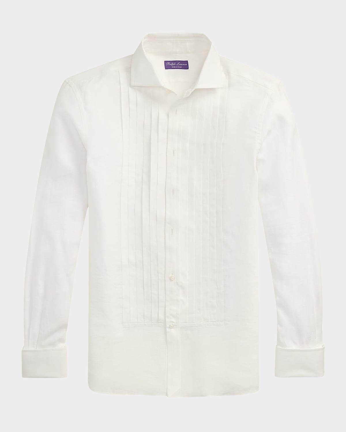 Men & apos;s NM X RL French Cuff Linen Tuxedo Shirt