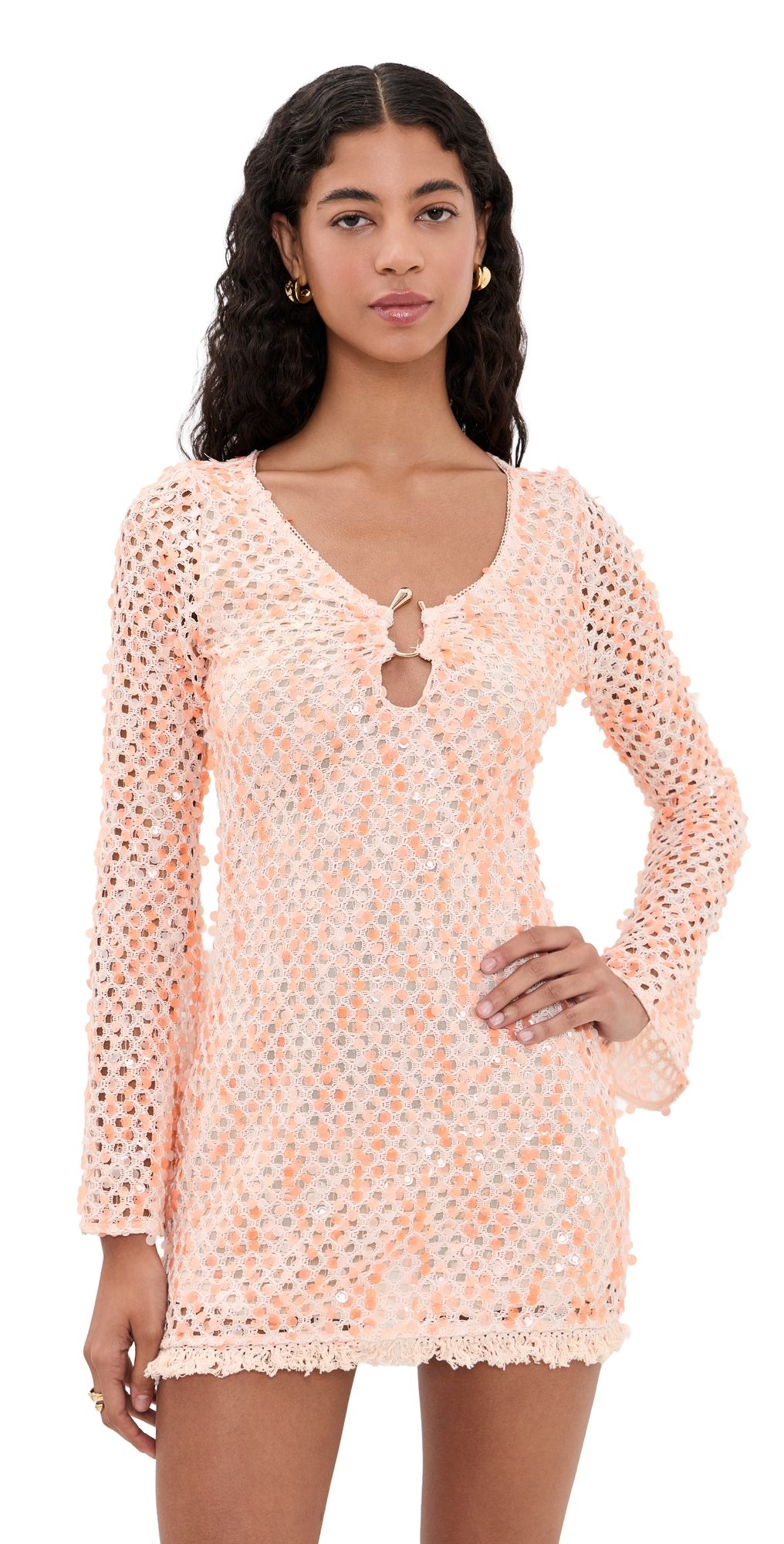 En Saison Gigi Mini Dress Peach L