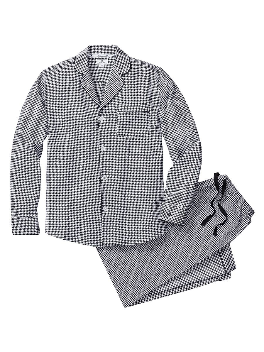Men's 2-Piece West End Houndstooth Pajama Set - Black - Size Large