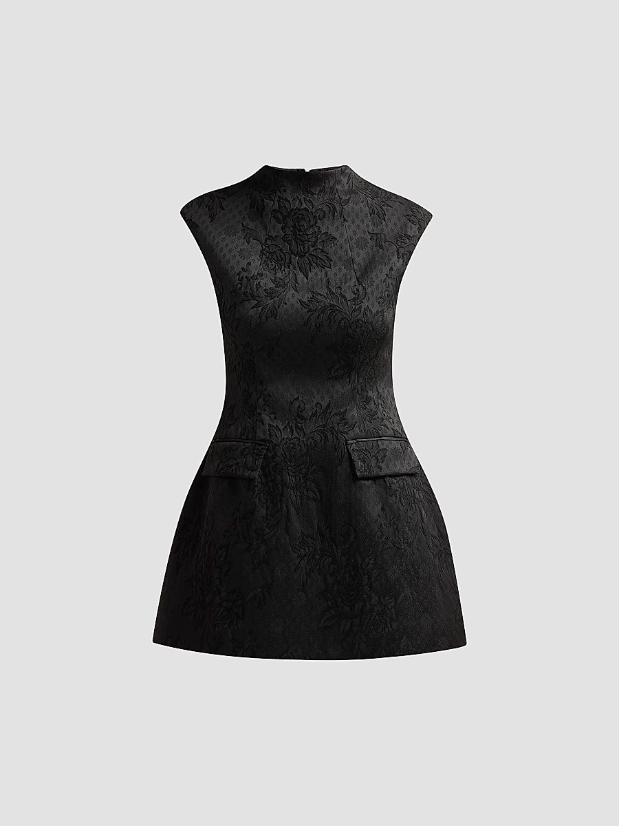 Veronica Beard Women's Haworth Jacquard Mini Dress - Black - Size 16